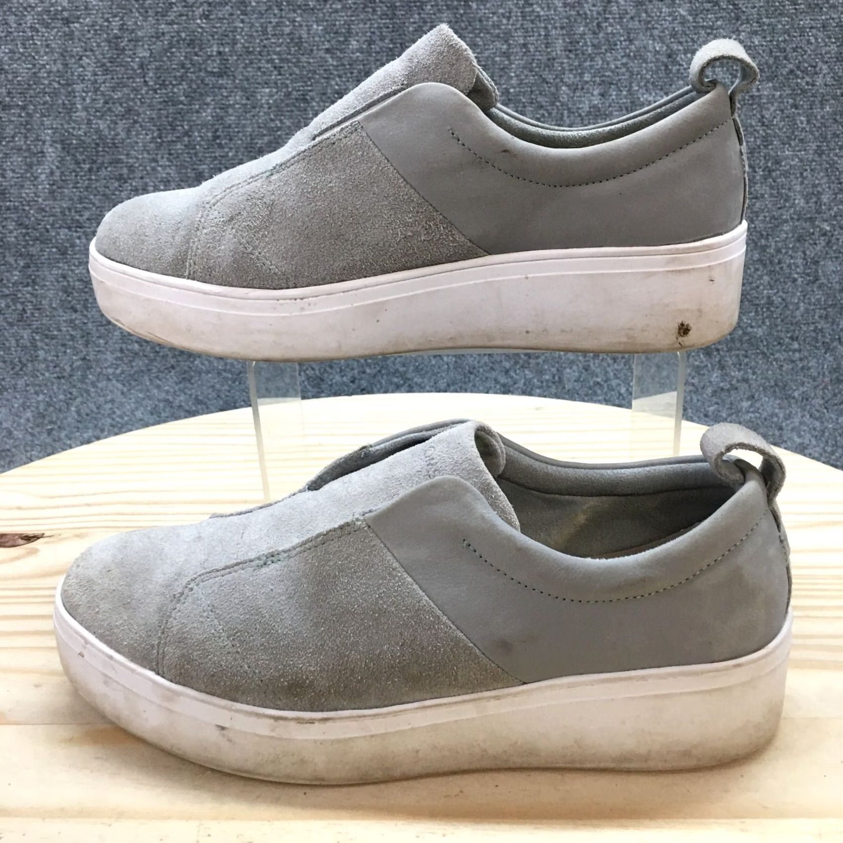 Toms TOMS Slip-On Sneaker Womens 9 Gray Amber Casual Comfort Suede Round Toe Platform Shoes Size US 9 / IT 39 - 4 Thumbnail