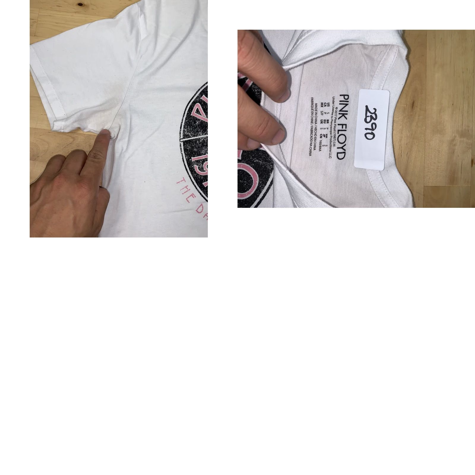 Vintage Pink Floyd 1973 U.S. Tour The Dark Side Of The Moon White Sz S Crop Top #2390 Size S / US 4 / IT 40 - 8 Thumbnail