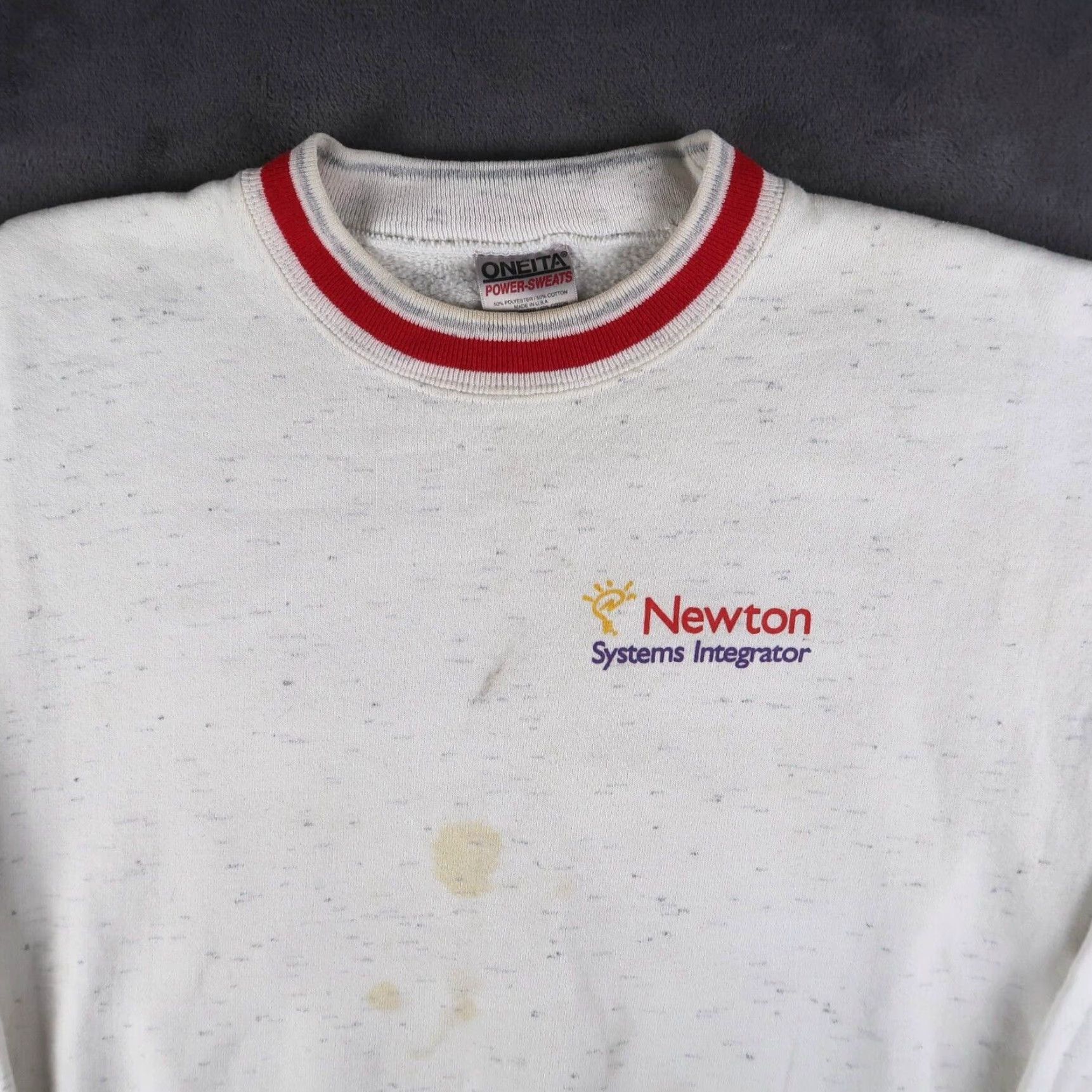 Vintage VINTAGE 90s Tech Computer Vertical Newton System Crewneck Sweatshirt L Gray Cotton Blend Logo Men Shirt/Good condition Size US L / EU 52-54 / 3 - 3 Thumbnail