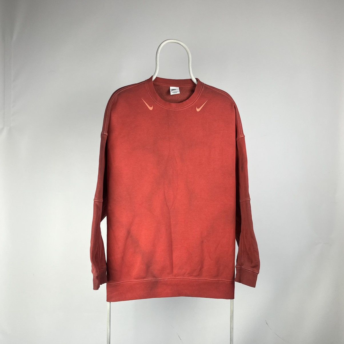 Nike Nike sweatshirt crewneck double swoosh neck size Medium Size US M / EU 48-50 / 2 - 1 Thumbnail