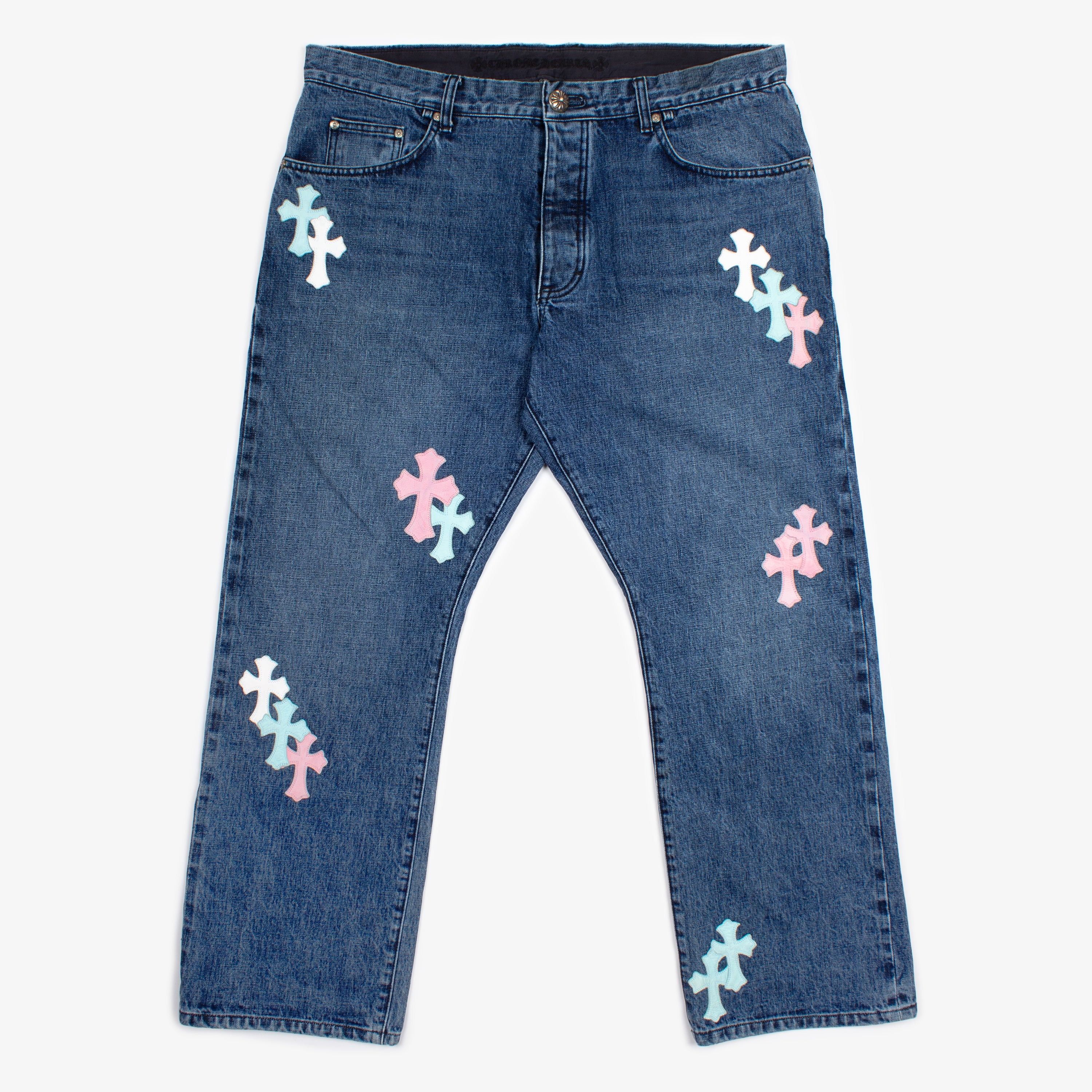 Chrome Hearts CHROME HEARTS COTTON CANDY CROSS PATCH DENIM JEANS 1/1 Size US 40 / EU 56 - 2 Thumbnail