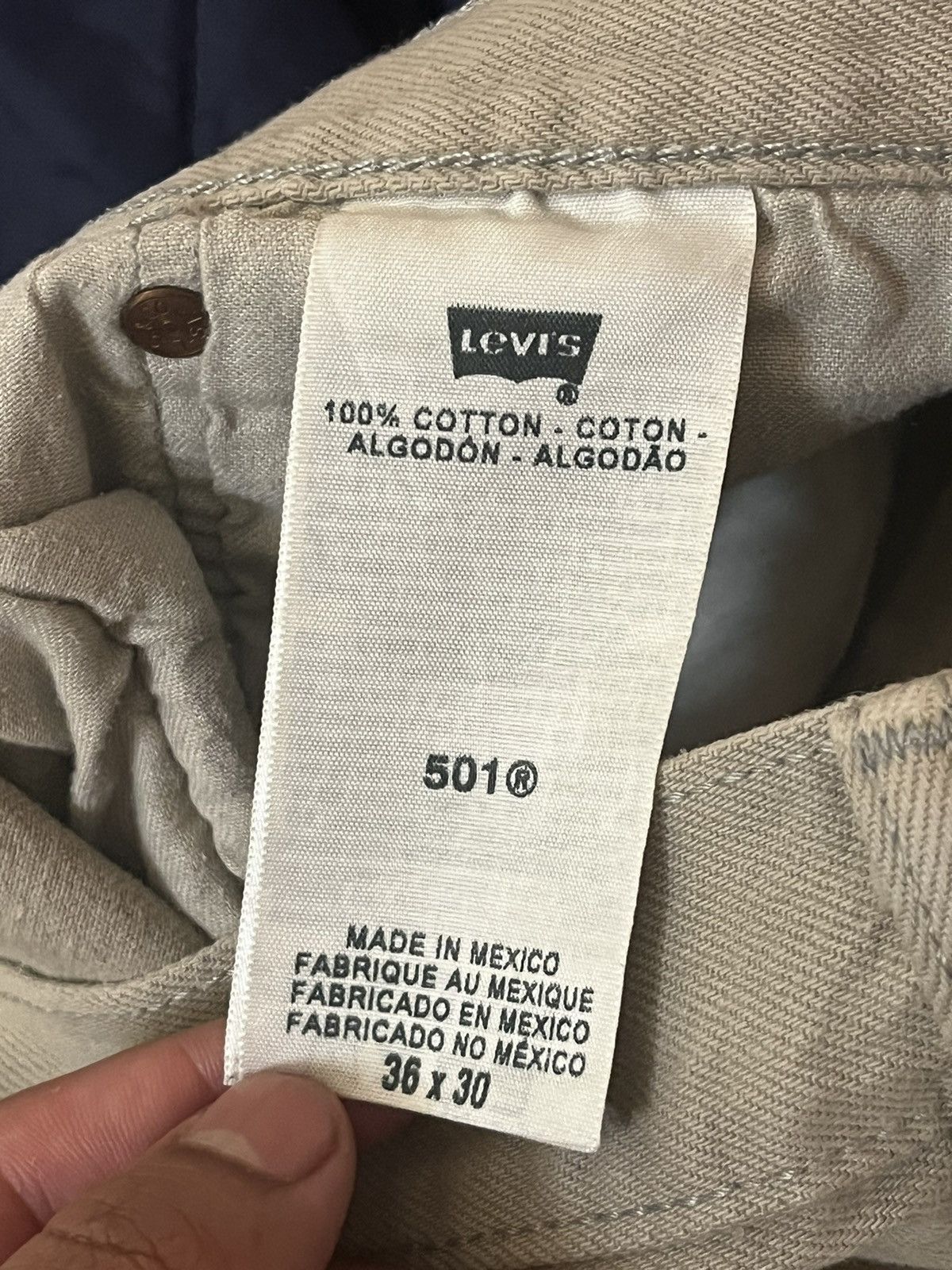 Levi's × Vintage Vintage Levi 501 XX Tan Beige Khaki 36 30 Size US 36 / EU 52 - 6 Thumbnail