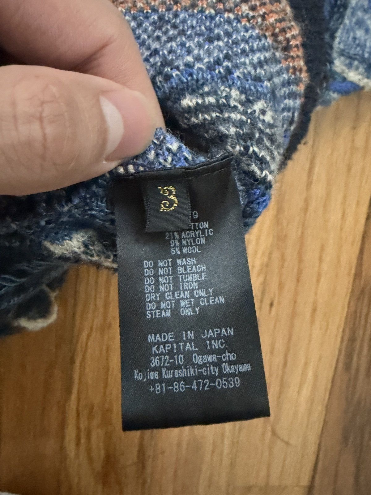 Kapital Kapital 7G Gaudy Peace Knit Crewneck (Coogi) Size 3 Size US L / EU 52-54 / 3 - 4 Thumbnail