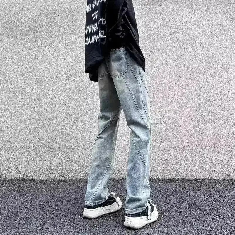 Japanese Brand Retro patchwork straight leg jeans Size US 32 / EU 48 - 5 Thumbnail