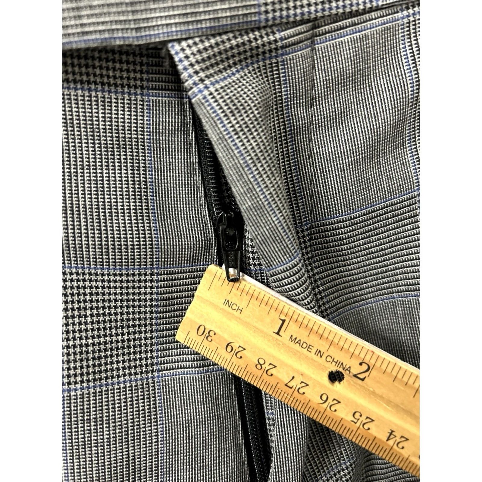 Brooks Brothers Brooks Brothers Pants Mens 36x26 Gray Explorer Collection Houndstooth Plaid Dress Pants Tweed Front Flat Front Button Zip Size US 36 / EU 52 - 5 Thumbnail