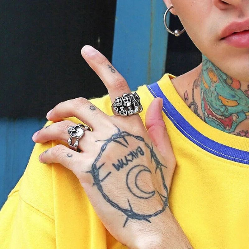 Japanese Brand Retro Multiple Skulls Ring Size ONE SIZE - 2 Thumbnail