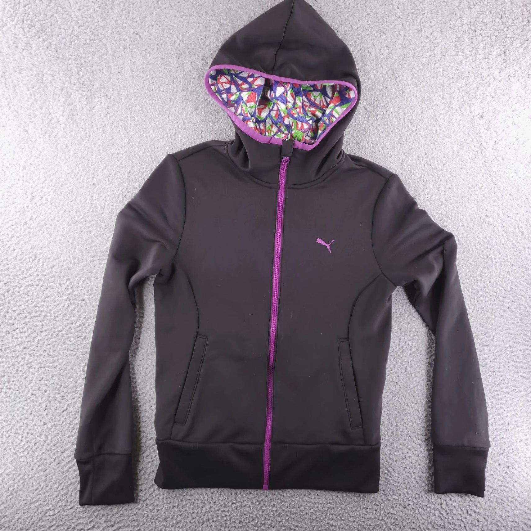Puma Puma Hoodie Womens XS Black Full Zip Running Performance Activewear Womens XS Black Full Zip Puma Hoodie Size XS / US 0-2 / IT 36-38 - 2 Thumbnail