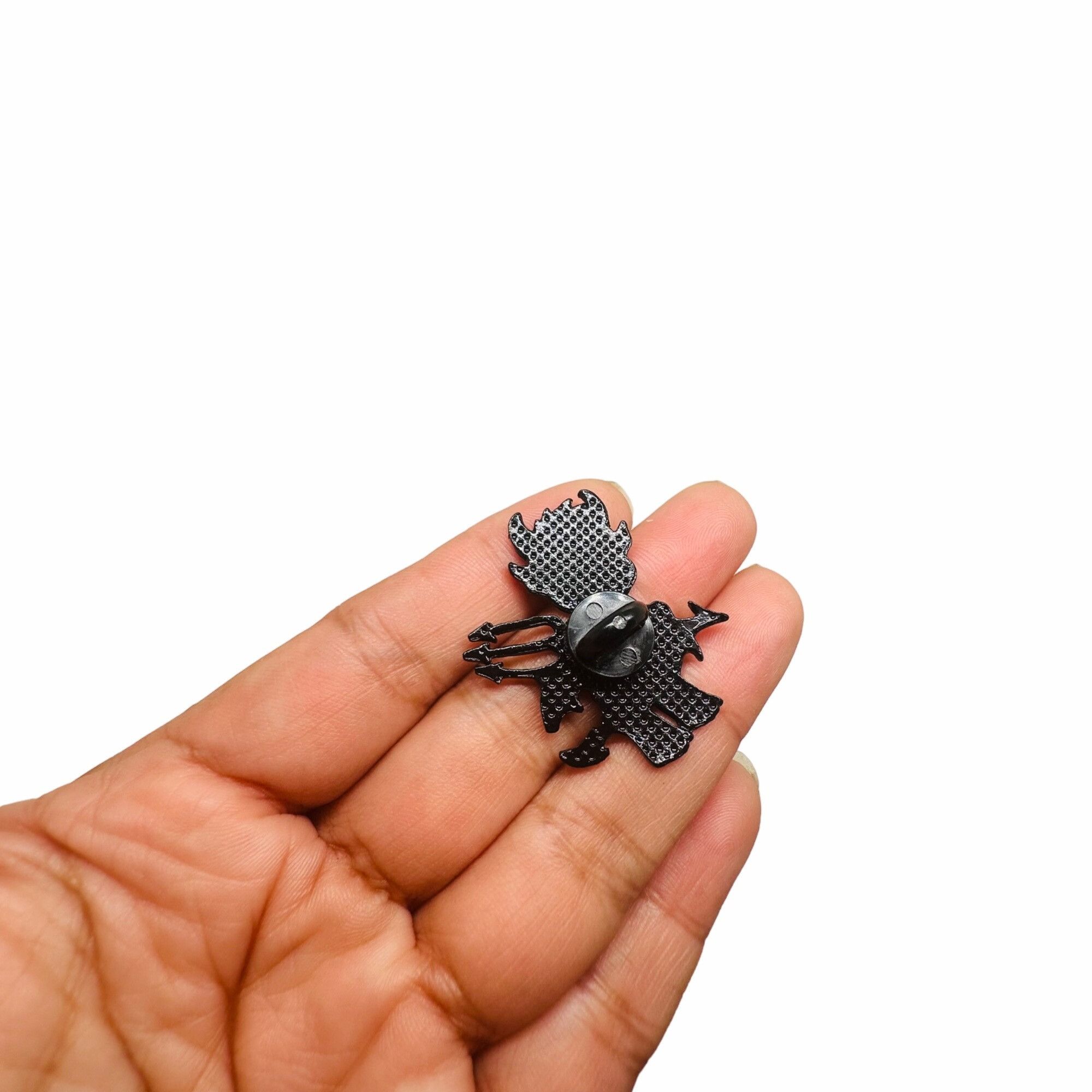 Other ⭐Hell Devil Imp Enamel Pins Red Fire Head Vampire Badge Broo Size ONE SIZE - 3 Thumbnail
