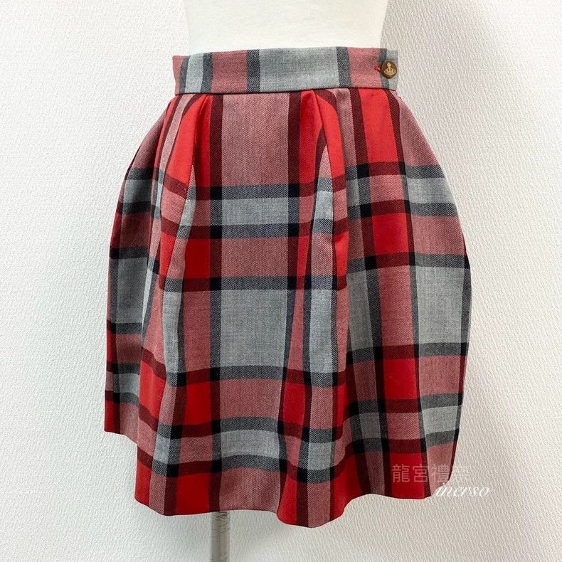 Vivienne Westwood Vivienne Westwood Red Plaid Wool Skirt - dmc Size US 31 - 1 Thumbnail