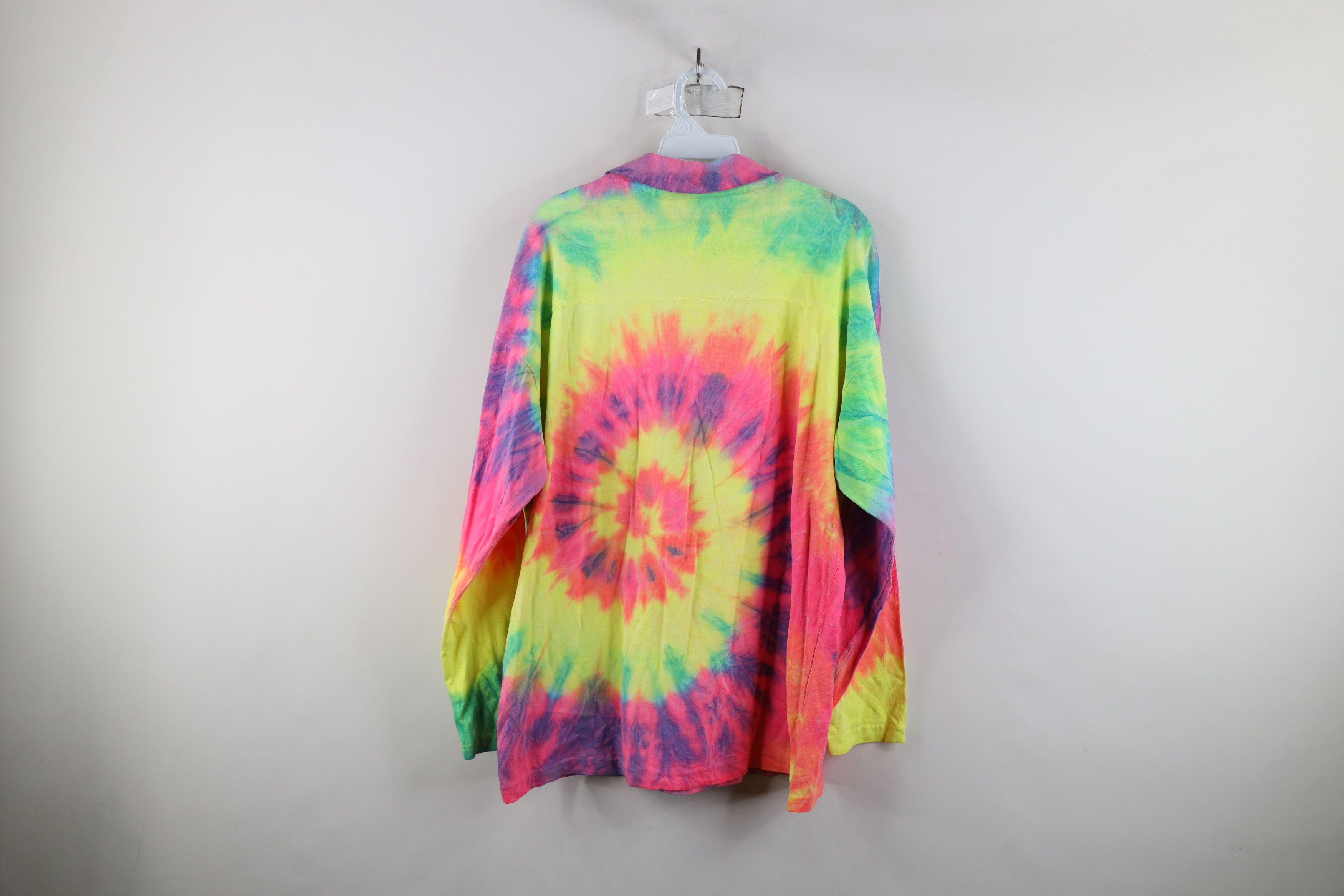 Vintage Vintage 90s Streetwear Tie Dye Swirl Turtleneck T-Shirt USA Size ONE SIZE - 13 Thumbnail