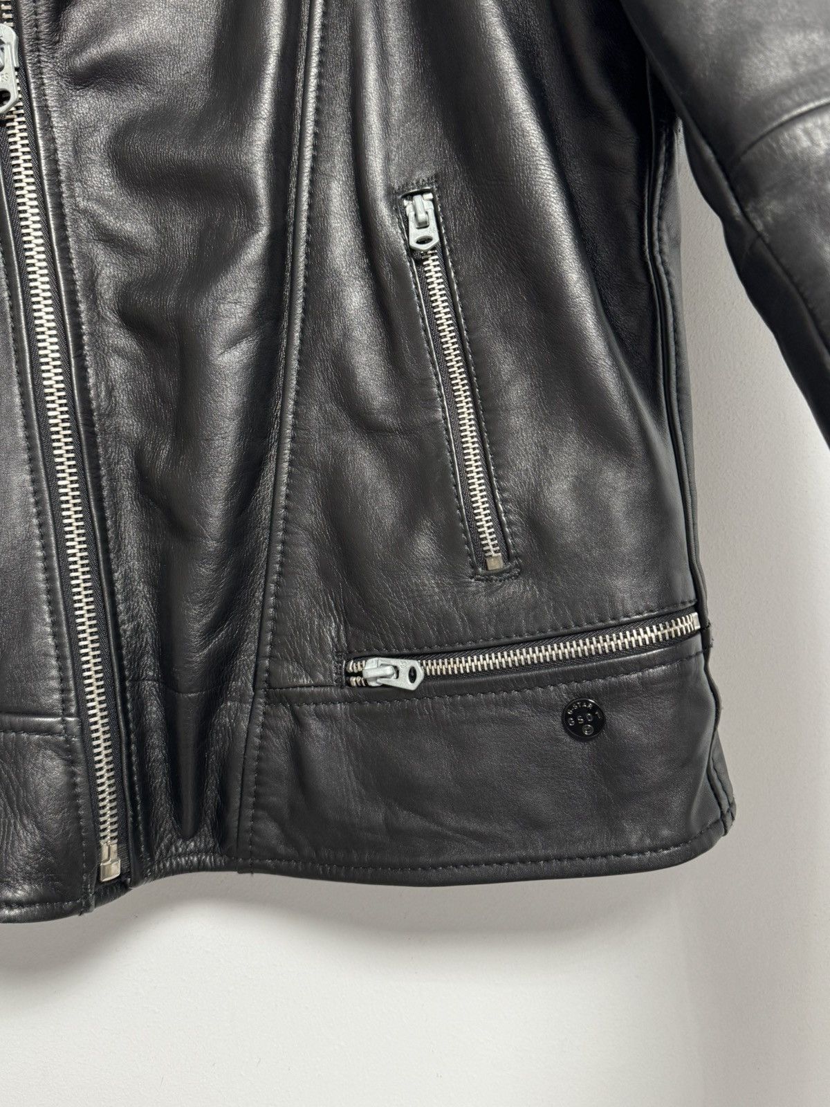 G-Star G Star Raw Leather Jacket Black Biker Motorcycle Size M / US 6-8 / IT 42-44 - 10 Thumbnail