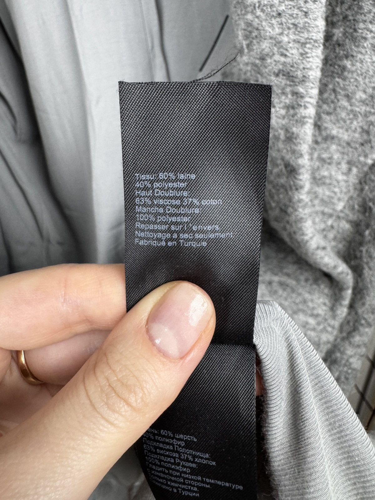 Allsaints AllSaints Sancia Ricci Wool Blend Italian Cloth Grey Coat Size S / US 4 / IT 40 - 11 Thumbnail