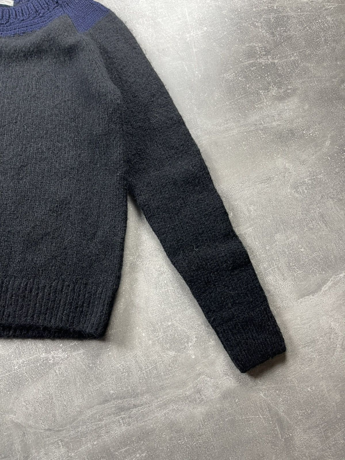 Dries Van Noten Dries Van Noten Alpaca Wool Knit Sweater Black Navy Size US L / EU 52-54 / 3 - 5 Thumbnail
