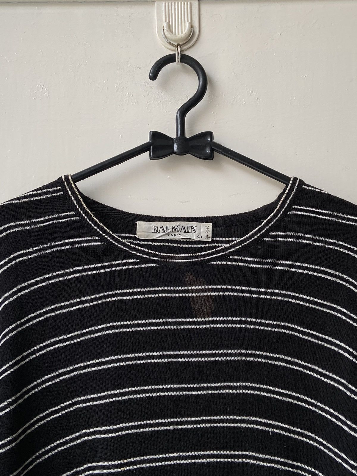 Balmain BALMAIN PARIS Striped Long Sleeve T-shirt Size US S / EU 44-46 / 1 - 4 Thumbnail