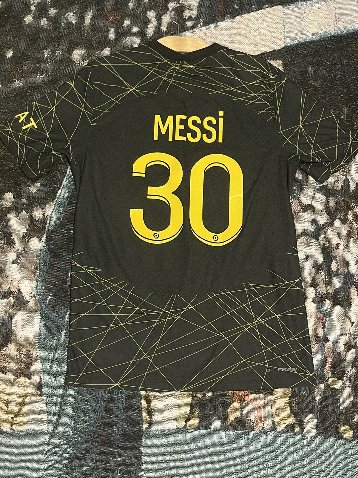 image of Nike Psg 2022/23 Fourth Jersey Match Kit - Lionel Messi in Black, Men's (Size Medium)