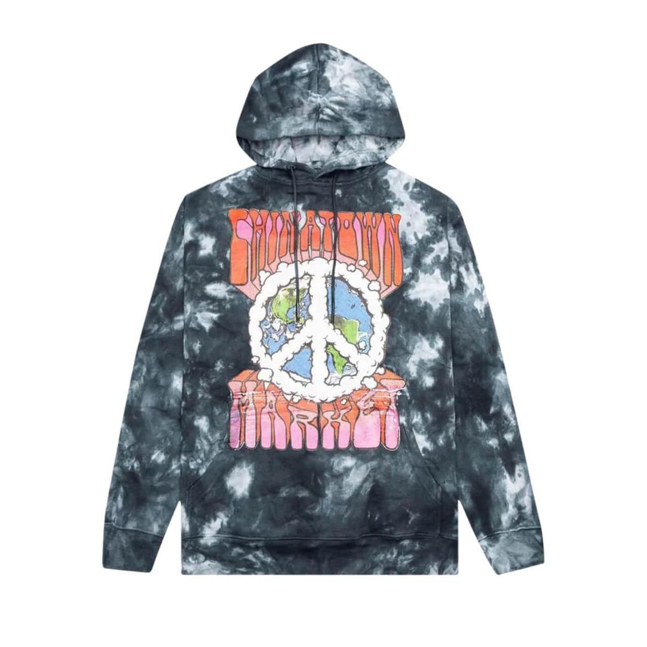 Market Chinatown Market Peace on Earth Logo Hoodie Black Tie Dye Size US L / EU 52-54 / 3 - 1 Thumbnail