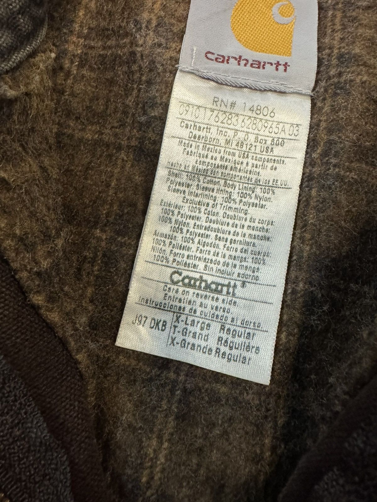 Carhartt Carhartt Workwear J97DKB FADED Detroit Blanket Lined JKT Size US XL / EU 56 / 4 - 7 Thumbnail