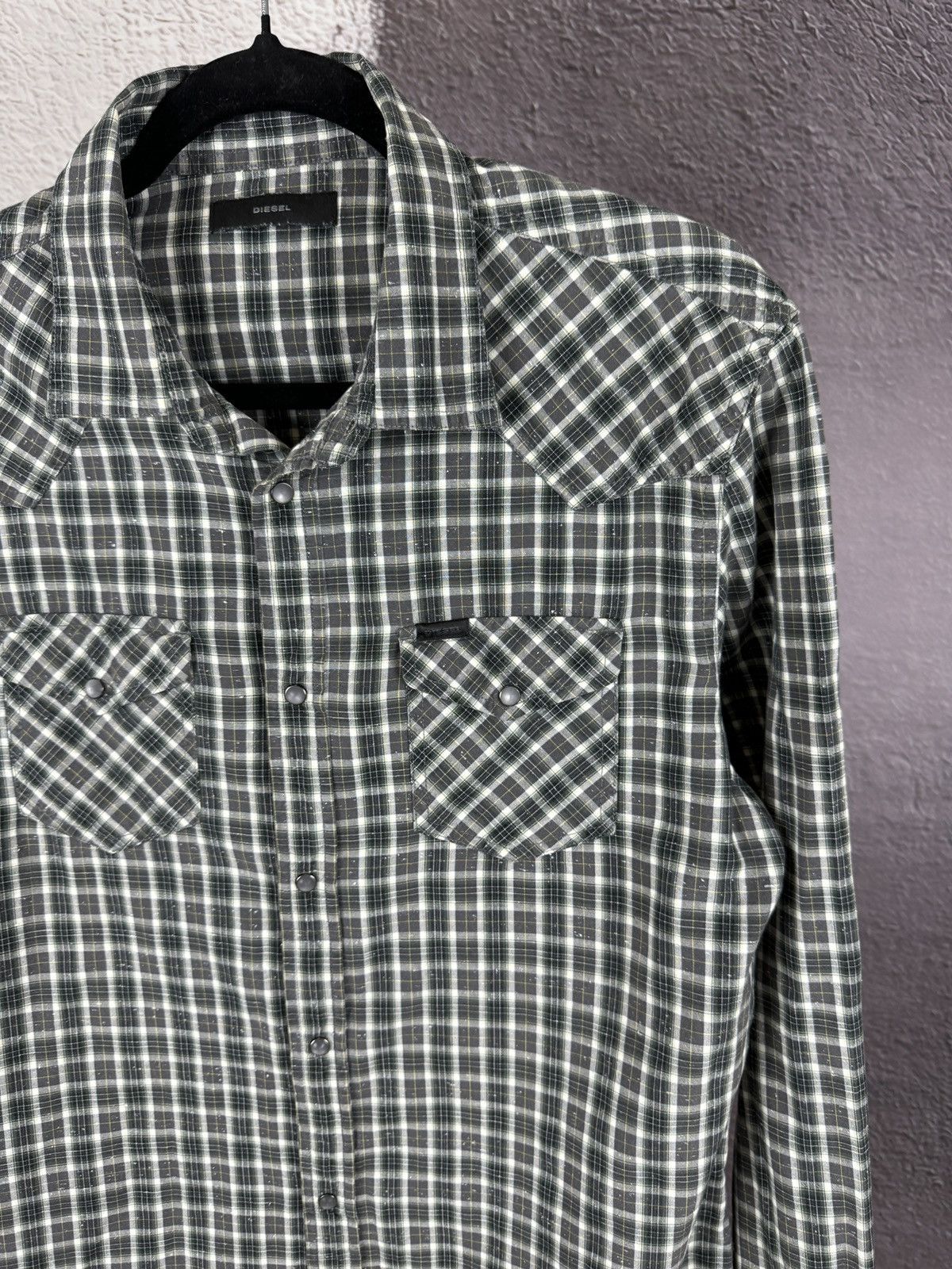 Diesel Diesel vintage checkered flannel y2k long sleeve shirt Size US L / EU 52-54 / 3 - 6 Thumbnail