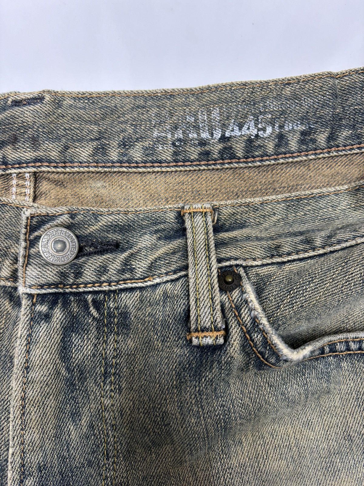 Kapital EDWIN LOOSE 445 Earthy Muddy Wash Baggy Jeans Size US 32 / EU 48 - 11 Thumbnail