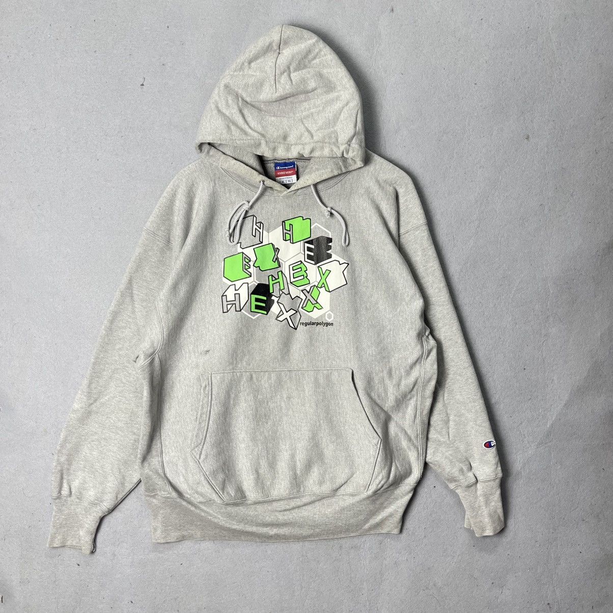 Champion Vintage Champion Reverse Weave Hoodie Spellout Grey XL Size US XL / EU 56 / 4 - 1 Thumbnail