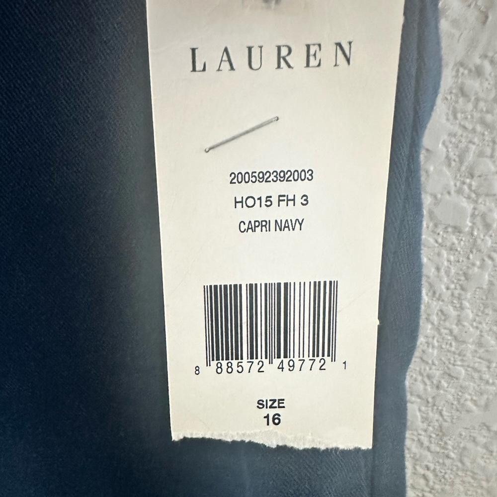 Lauren Ralph Lauren Lauren Ralph Lauren Elastic Waist Shorts Capri Navy Blue 16 Size 38" / US 16 / IT 52 - 4 Thumbnail