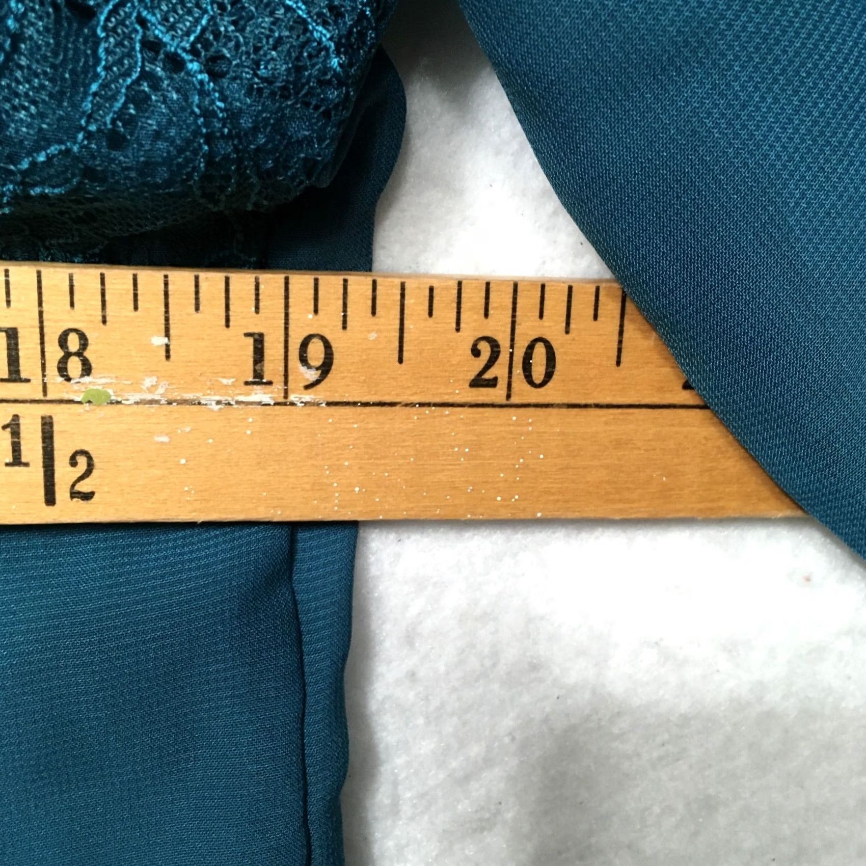 Vintage Paper & Tee Lace cotton blend BLUE Top XL Blouse Womens XL Lace Top Blue Short Sleeve Button VINTAGE Size XL / US 12-14 / IT 48-50 - 5 Thumbnail
