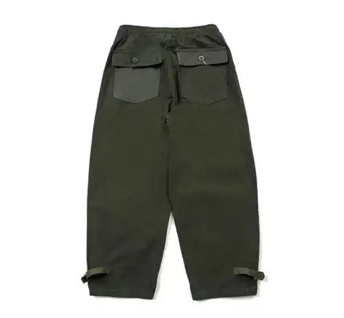 Japanese Brand 21SS Indigo Union Japan Green Patchwork Casual Jogger Pants Size US 30 / EU 46 - 2 Thumbnail