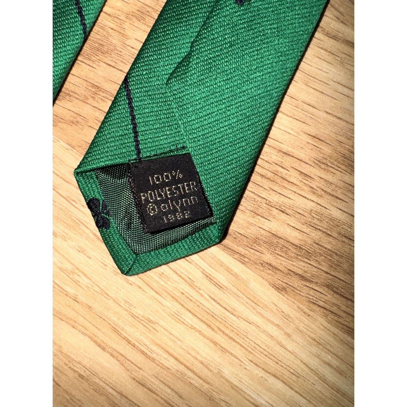 Vintage VINTAGE Alynn Neckwear Tie Polyester Shamrock St Patrick’s Day Men’s Green Size ONE SIZE - 2 Thumbnail