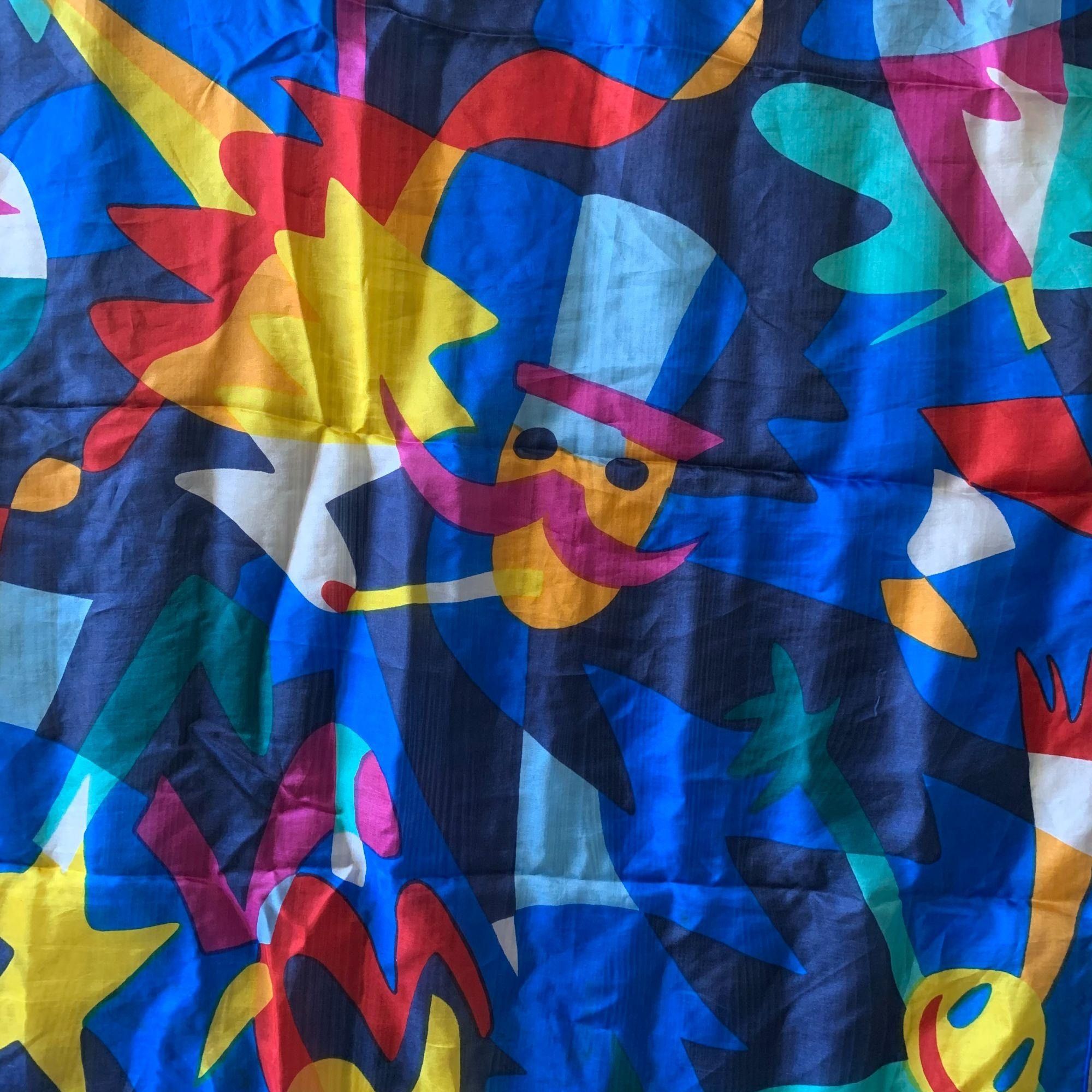 Vintage Vintage Ashley Brooke MCM Novelty Psychedelic Hand Rolled Si Size ONE SIZE - 2 Thumbnail