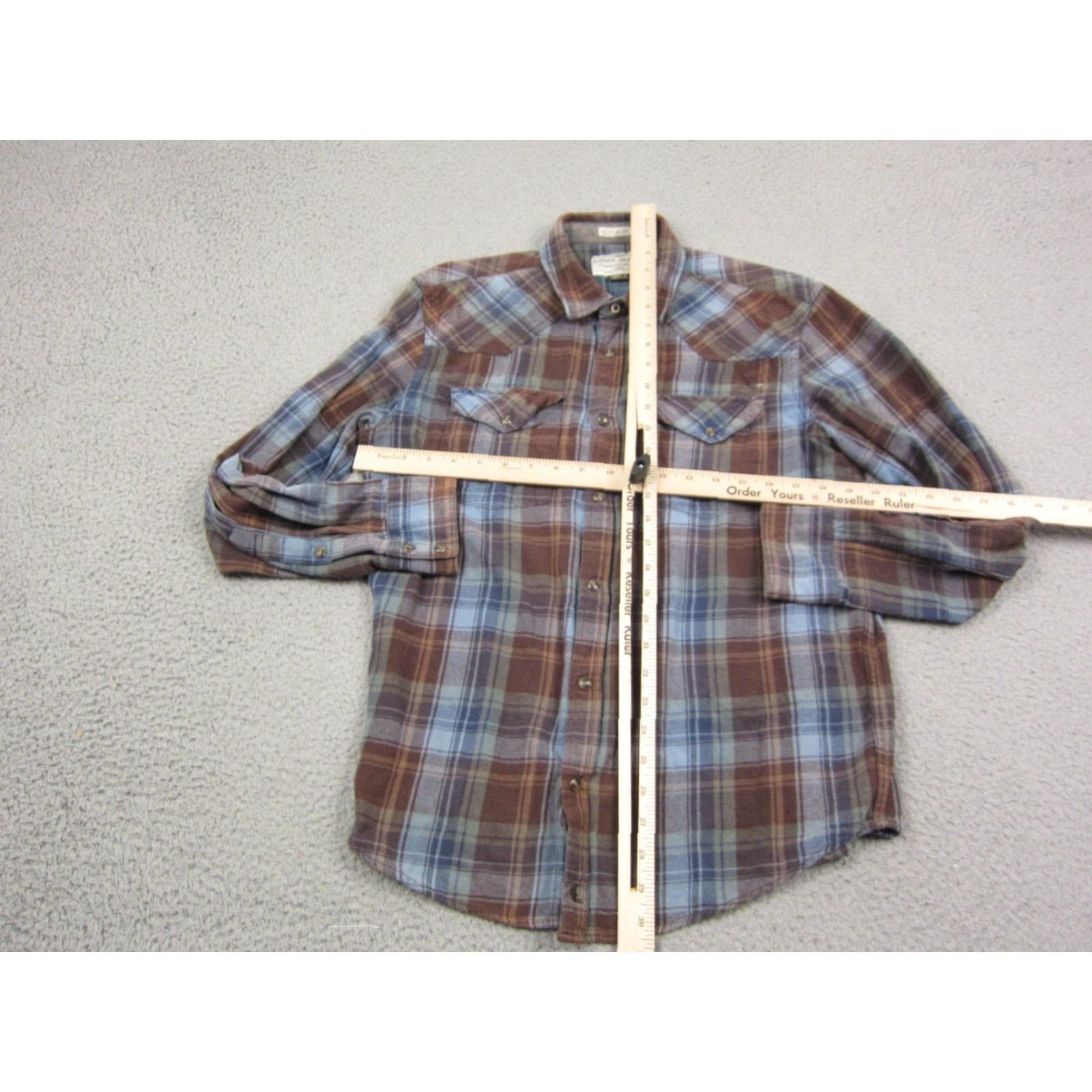 Cody James Cody James Shirt Mens S Brown Plaid Flannel Button-Up Western Pearl Snap Rodeo 90s Vintage? Size US S / EU 44-46 / 1 - 5 Thumbnail