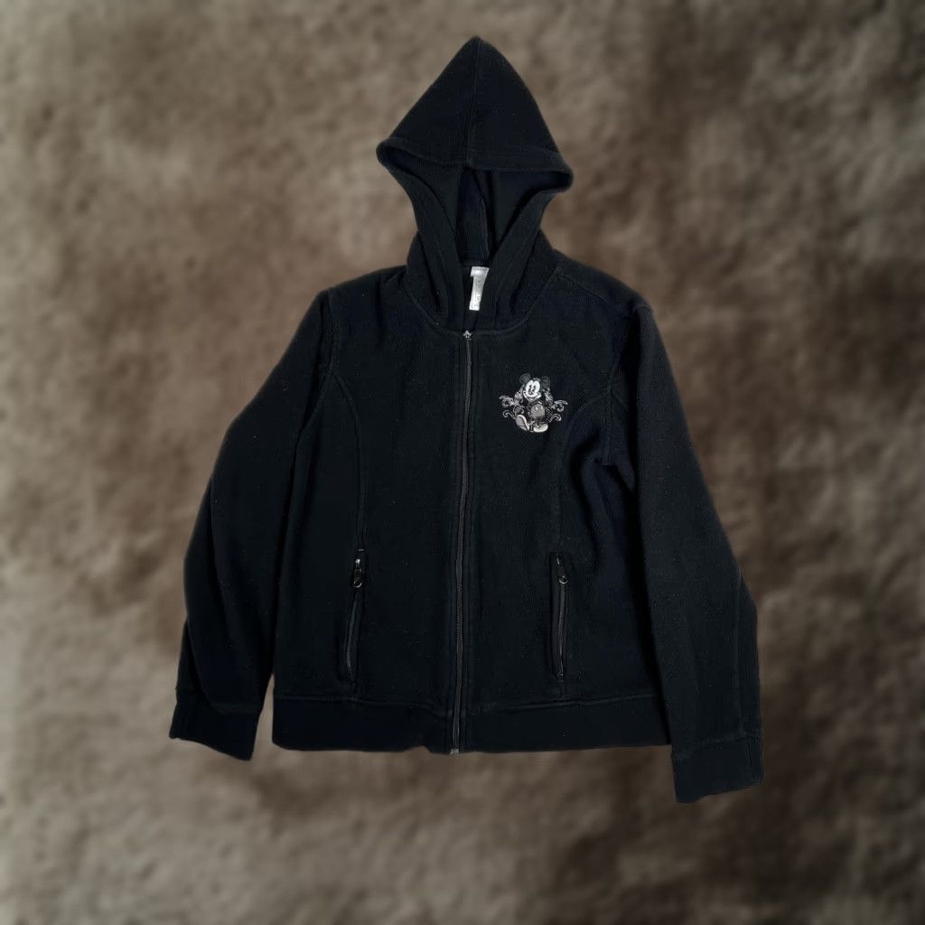Disney VINTAGE Disney Hoodie Mickey Mouse Fleece Jacket Black M Women's Size M / US 6-8 / IT 42-44 - 1 Thumbnail