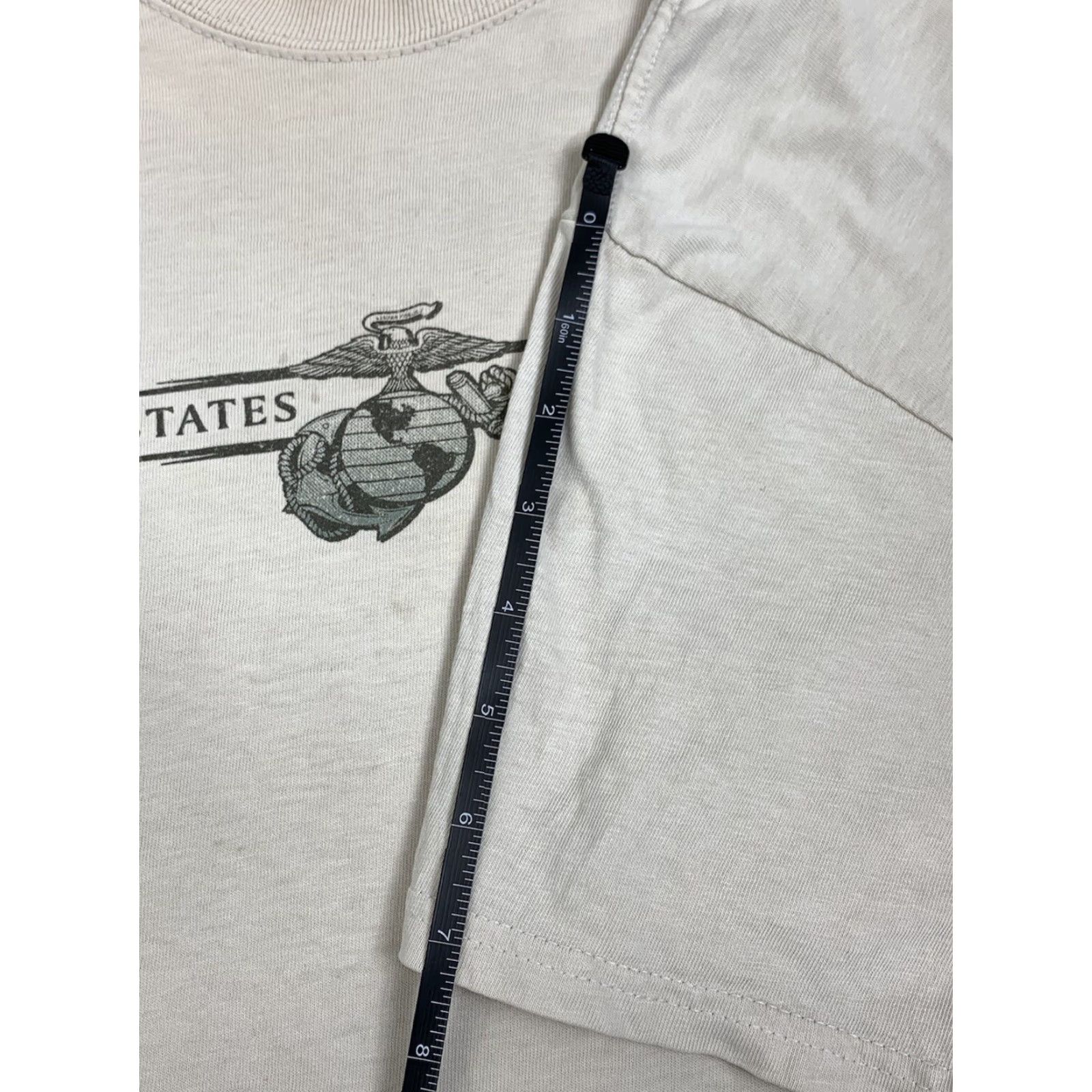 Hanes Hanes Beefy Graphic Tee Once a Marine Always a Marine Size XL Short Sleeve Beige Mens T-Shirt 2131 Size US 36 / EU 52 - 6 Thumbnail