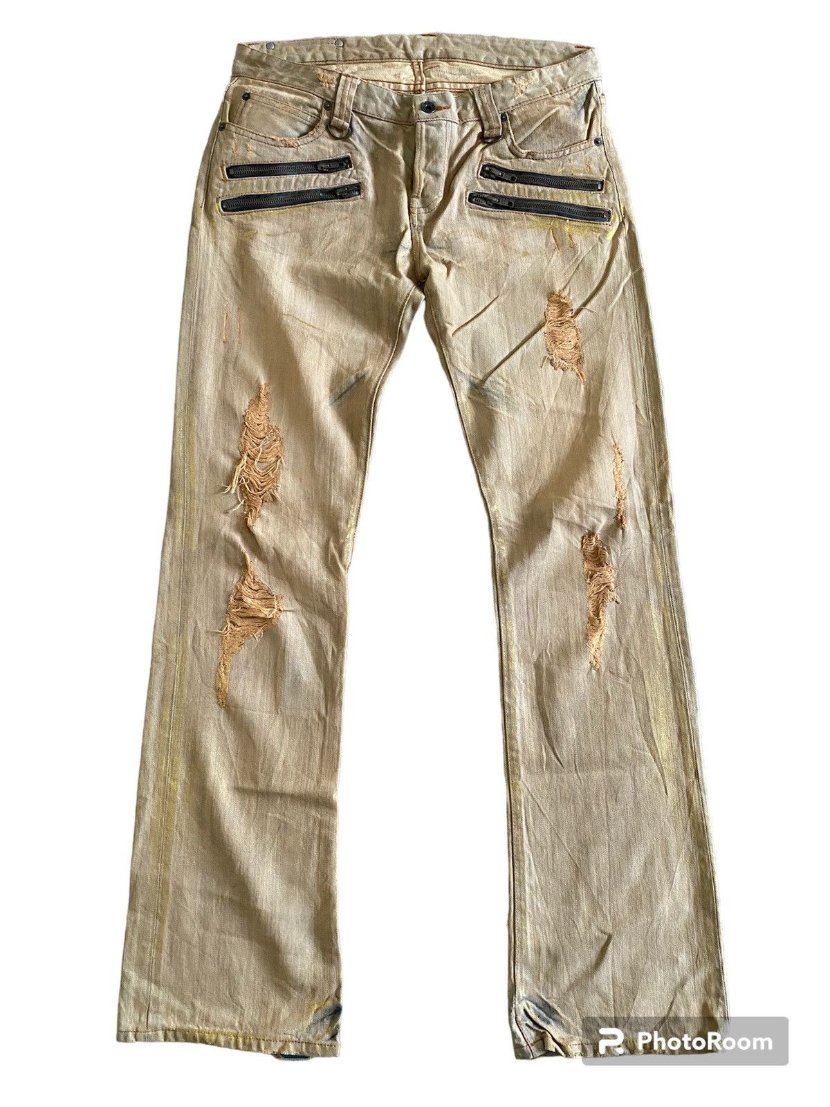image of Buffalo Bobs Buffalo Multi Zipper Jeans in Brown, Men's (Size 32)