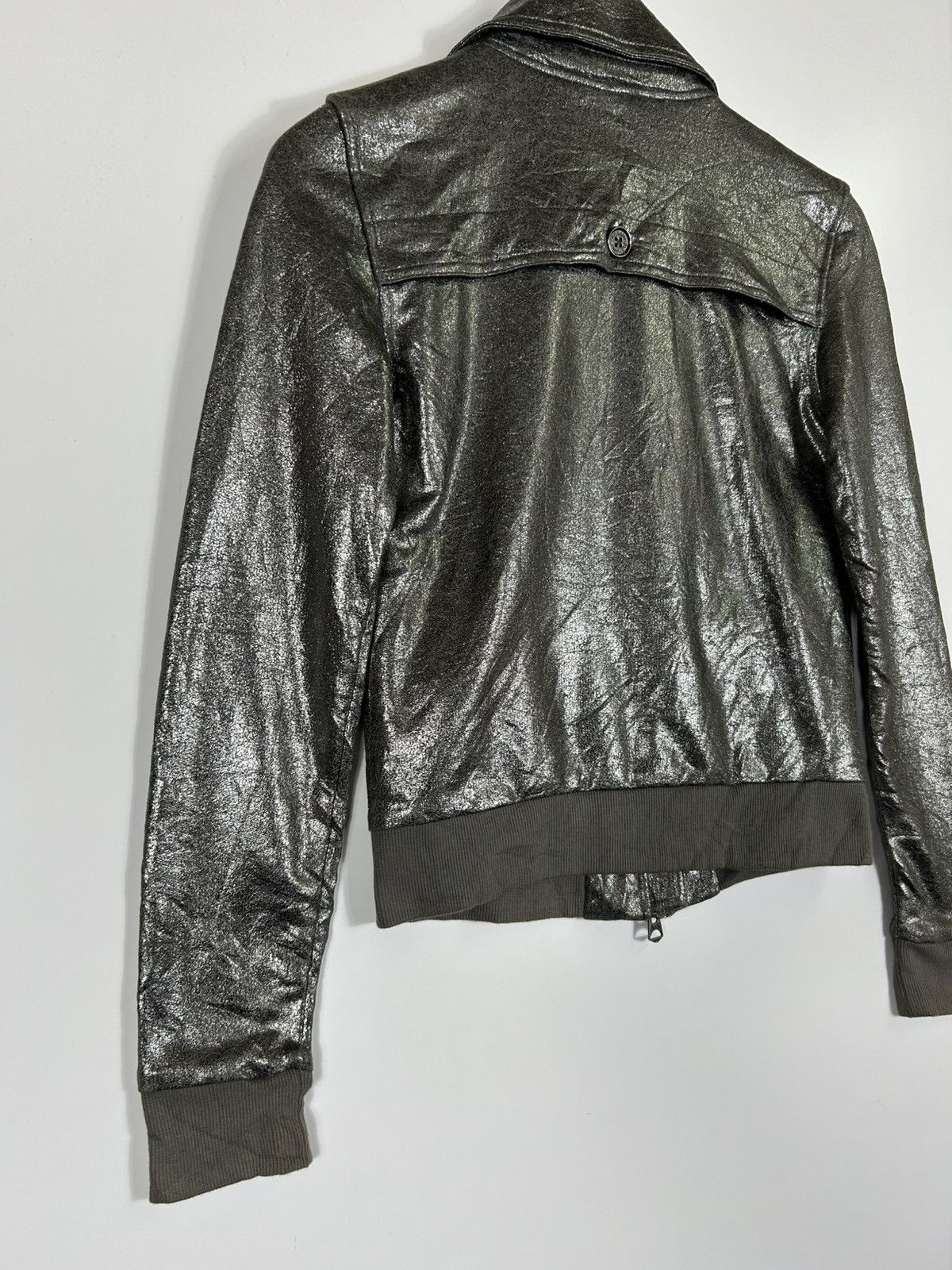 Armani × Armani Exchange 🔥Armani Exchange Shiny Black Zipper Jacket Size S / US 4 / IT 40 - 17 Thumbnail