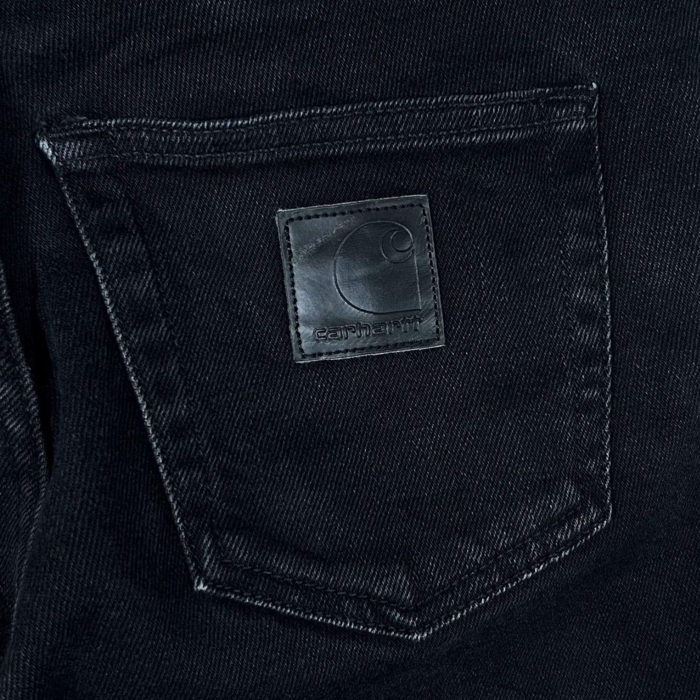 Carhartt Carhartt WIP Rebel Pant Black Skinny Fit Denim Jeans 28" x 32" Men Regular Zip Fly Logo 90s DC12 Size US 28 / EU 44 - 4 Thumbnail