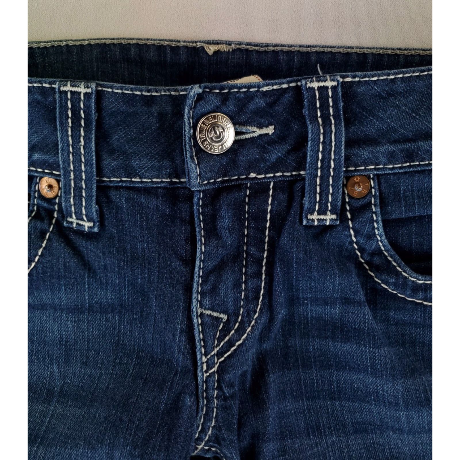 True Religion True Religion Billy Blue Jeans Womens 32 Straight Jeans 32x34 Made USA Blue 32 34 Inseam 32 waist 32x34 actual Size 24" / US 00 / IT 34 - 4 Thumbnail