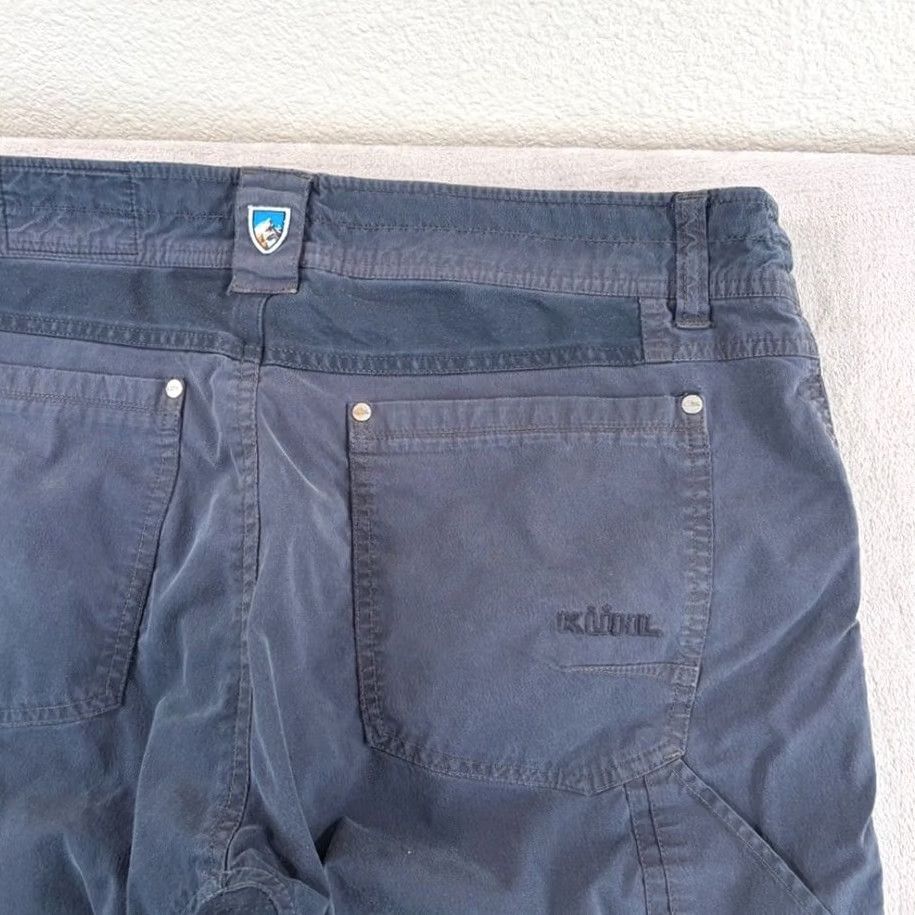 Vintage Kuhl Radikl Pants Men 38x34 Gray Stretch Canvas Cargo 5-Pocket Zipper Crew Comfort Regular Straight Pockets Logo Machine Washable Clothing Size US 38 / EU 54 - 6 Thumbnail