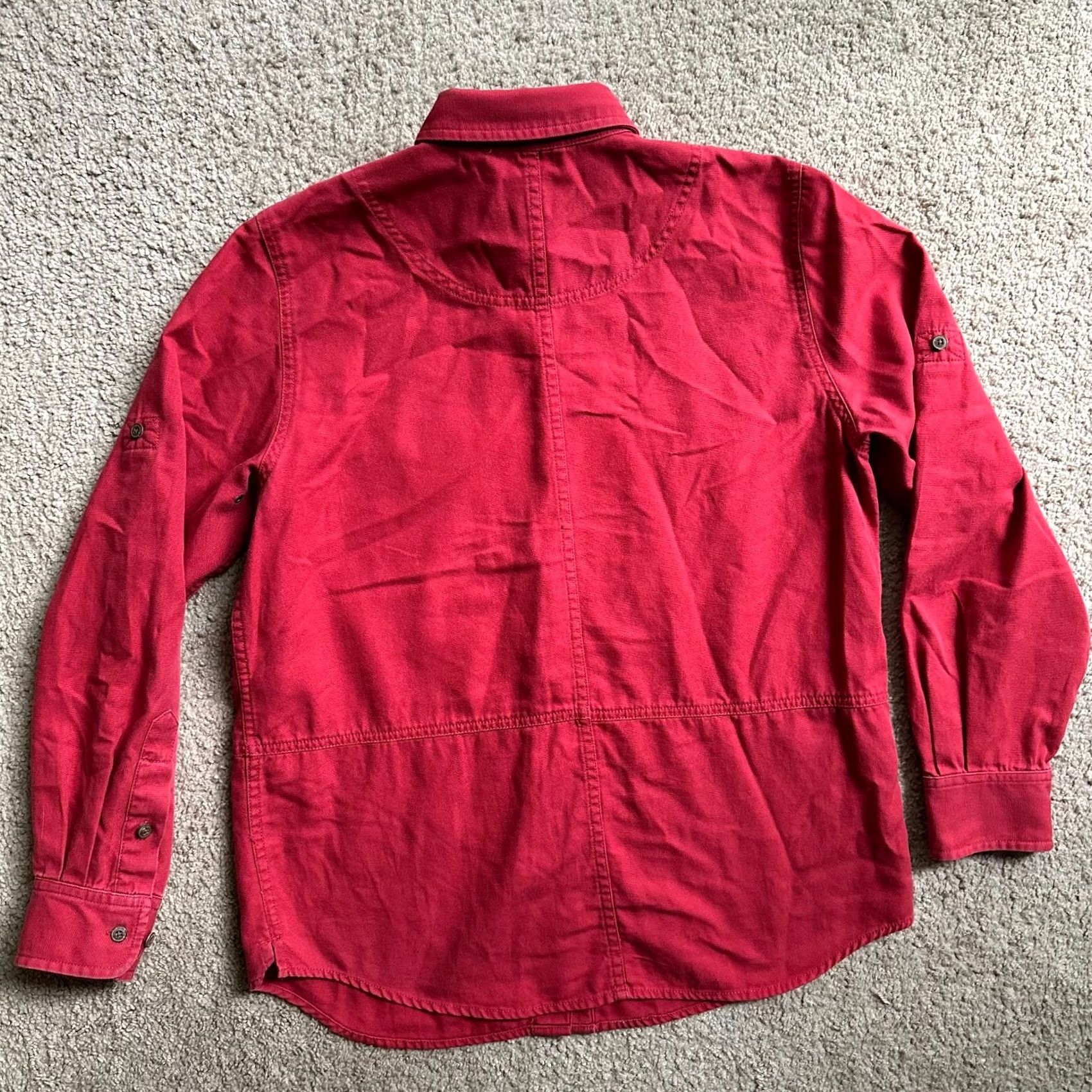 Ralph Lauren VINTAGE Lauren Ralph Lauren Shirt Mens Small Button Up Point Collar Fishing Pockets Red Cotton Size US S / EU 44-46 / 1 - 2 Thumbnail