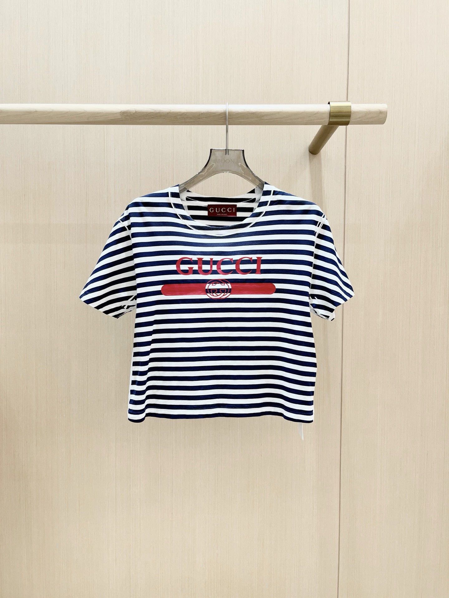 Gucci Gucci Black & White Stripe Short Sleeve Pre-Owned S Size S / US 4 / IT 40 - 1 Thumbnail