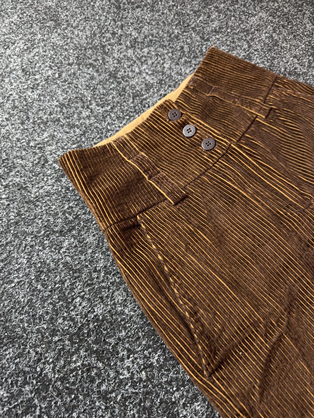 Adolfo Dominguez Adolfo Dominguez 00s Corduroy Wide Leg Pants High Rise Flare Size 25" / US 0 / IT 36 - 7 Thumbnail