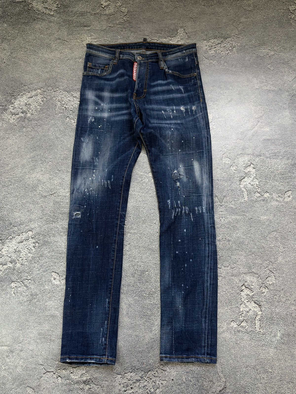 Dsquared2 DSQUARED2 Cool Guy Blue Distressed Paint Splash Jeans IT 44 Size US 29 - 1 Thumbnail
