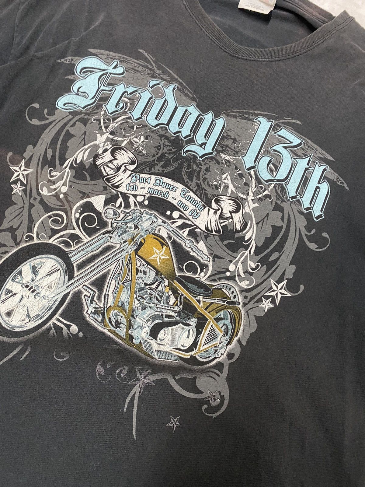 Harley Davidson × Vintage Vintage Y2K 2000’s Skater Friday 13th Bike Tee XL Size US XL / EU 56 / 4 - 2 Thumbnail