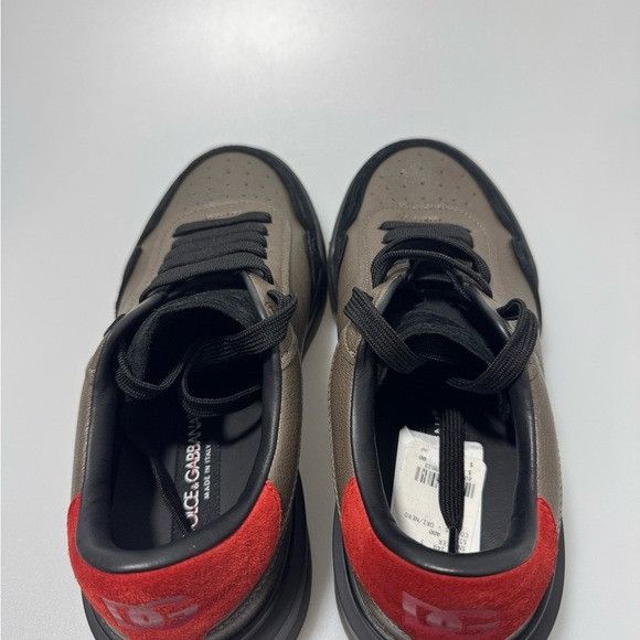 Dolce & Gabbana Dolce & Gabbana New Roma Panelled Leather Sneakers Grey Blac Size US 7 / EU 40 - 5 Thumbnail