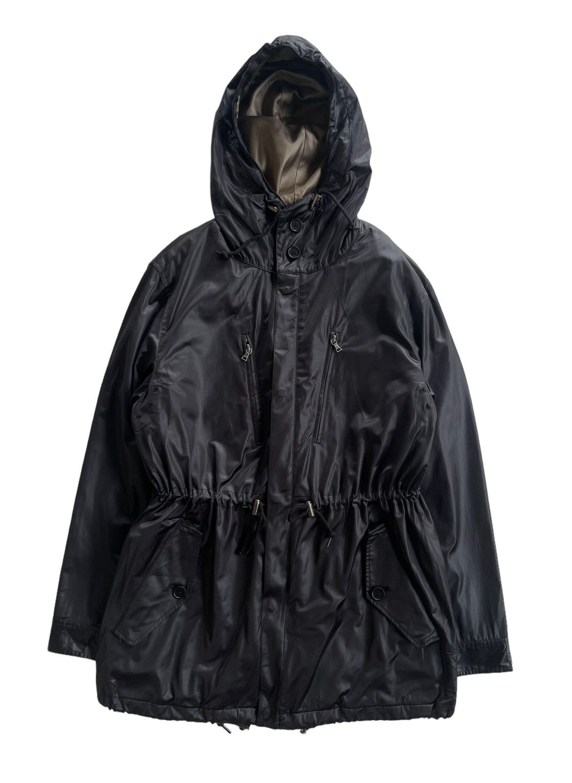 Paul Smith Paul Smith Solid Black Lined Hoodie Parkas Size US L / EU 52-54 / 3 - 3 Thumbnail