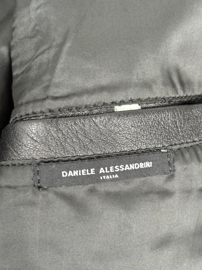 Daniele Alessandrini 2000s Daniele Alessandrini Black Buttoned Leather Jacket Size US M / EU 48-50 / 2 - 10 Thumbnail