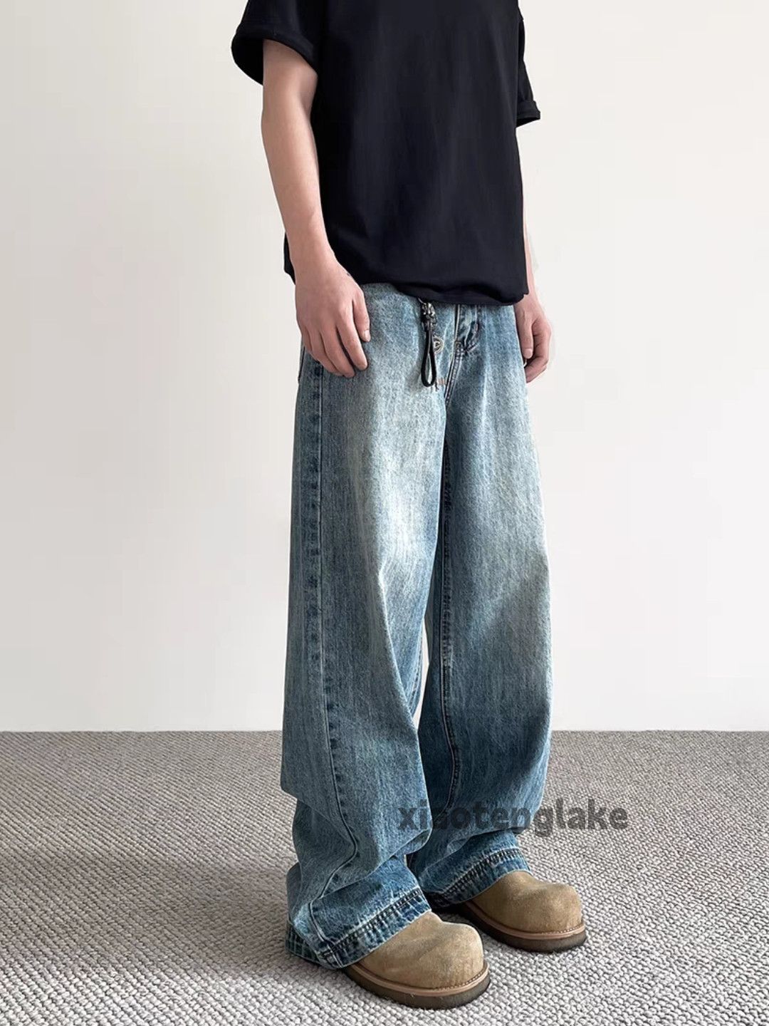 Jean × Vintage washed faded cleanfit skate hiphop cargo baggy jeans Size US 28 / EU 44 - 8 Thumbnail