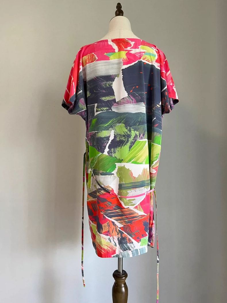 Issey Miyake issey miyake size:2 Printed dress 2506-Nextarrow Size XXS / US 00 / IT 34 - 3 Thumbnail