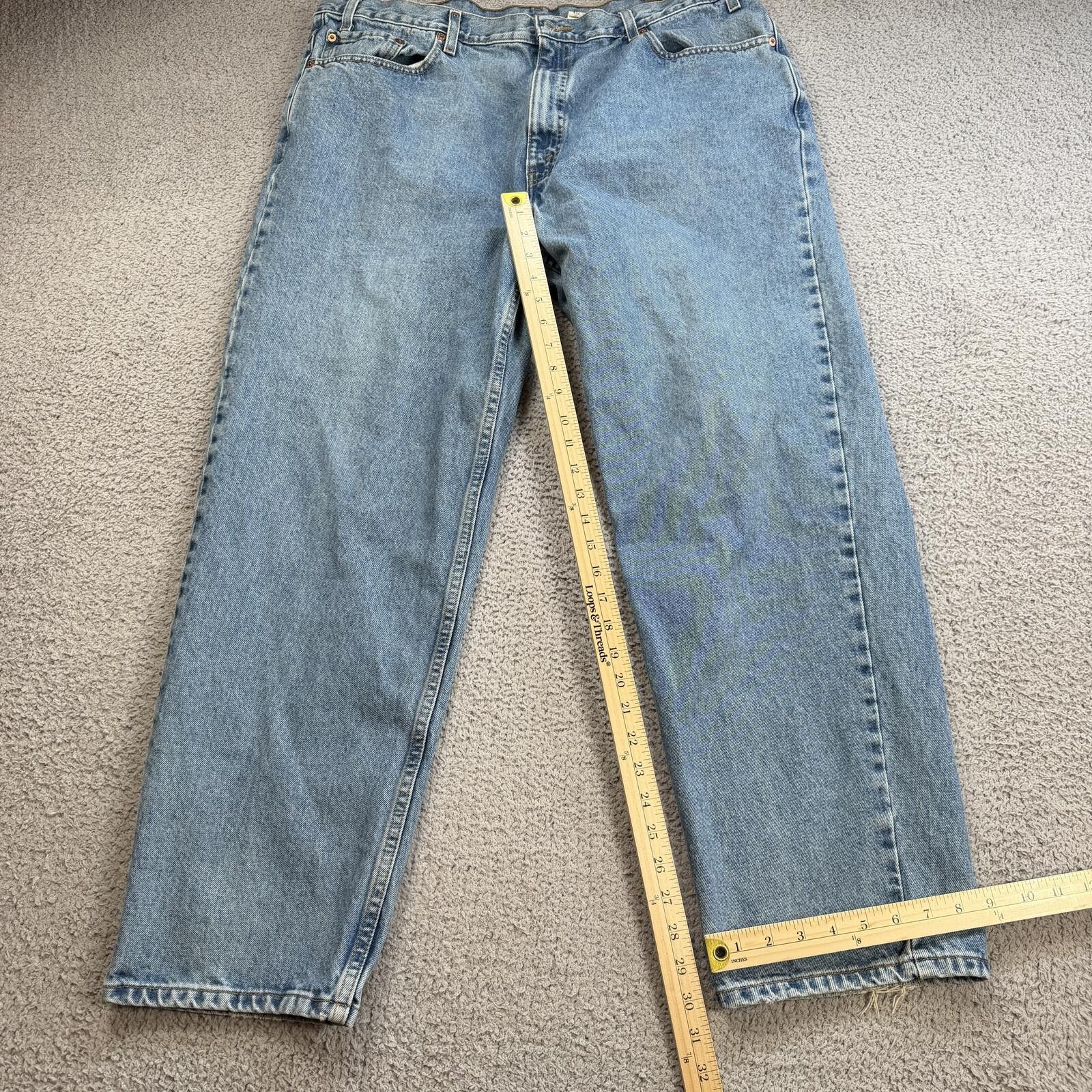 Levi's Levis 550 Relaxed Fit Jeans 42x30 Light Wash Denim Y2K Mens Size US 42 / EU 58 - 4 Thumbnail