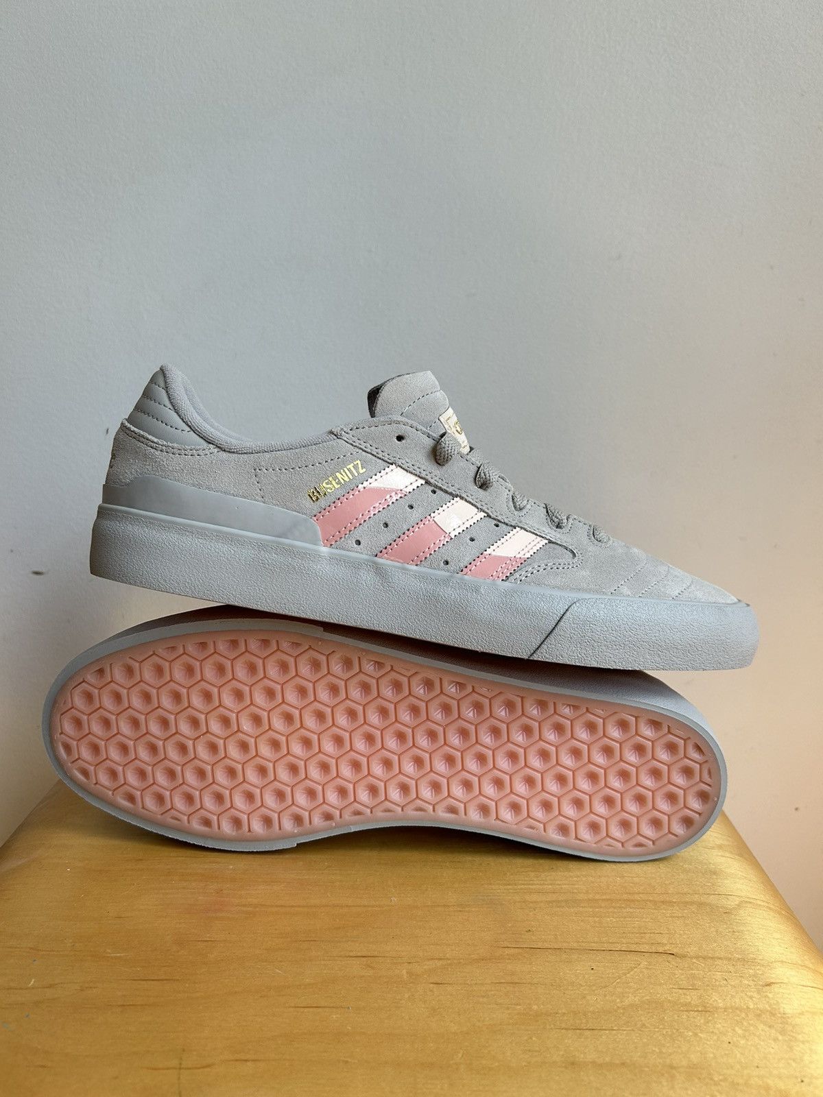Adidas  Dime Adidas Dime Busenitz Vulc 2 grey soft pink skate shoes |  Grailed