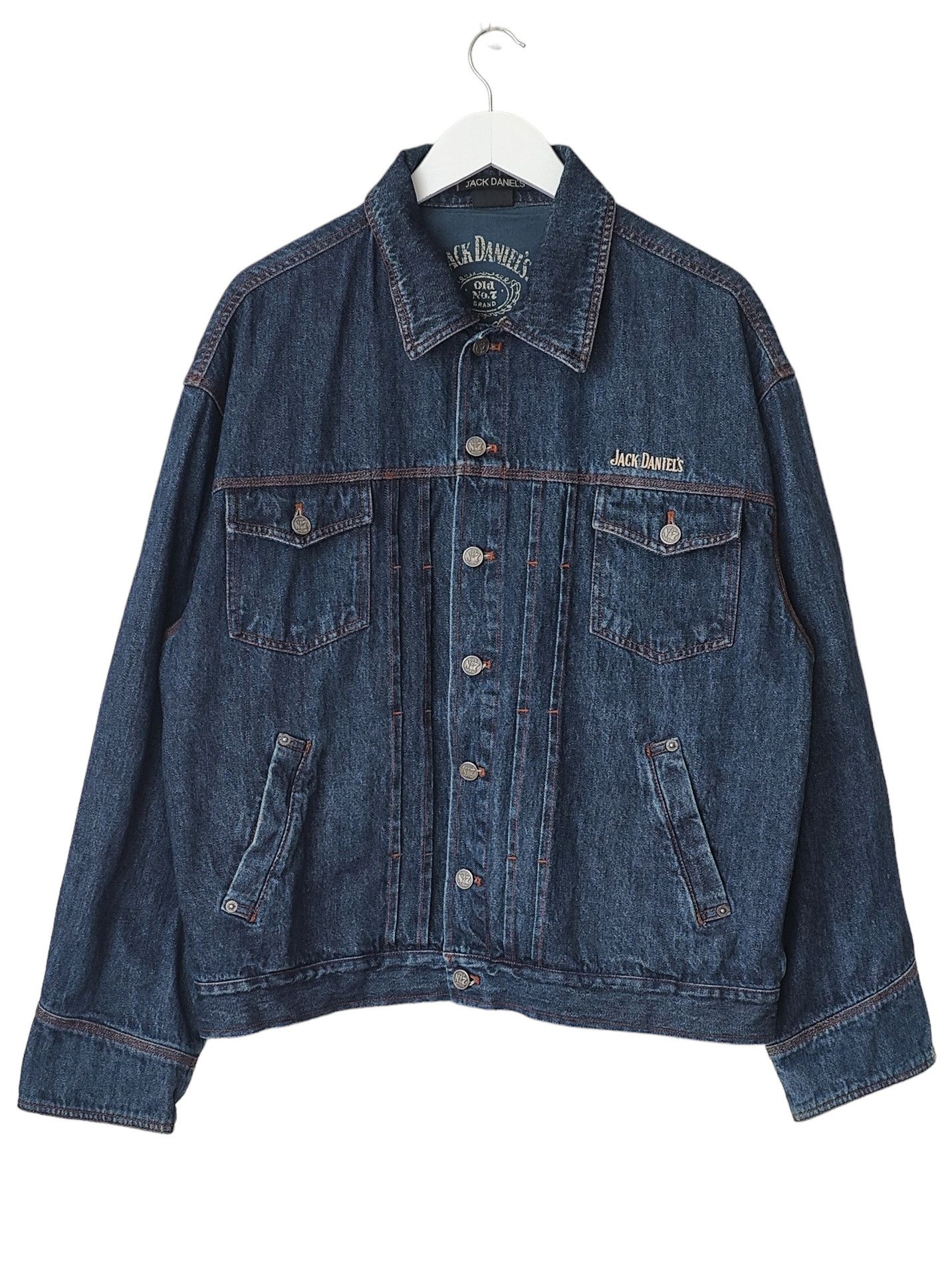 Vintage RARE Jack Daniels Old No 7 Official Vintage Denim Jacket Size US XL / EU 56 / 4 - 2 Thumbnail